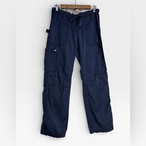 KOI by Kathy Peterson Navy Cargo Scrub Pants Small